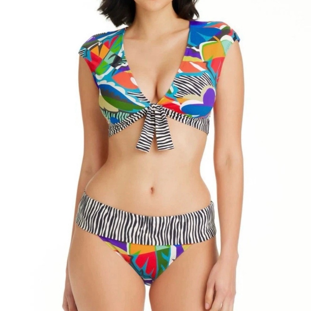 Bleu Rod Beattie Women's Multicolor  Mix Cropped bikini set Size 10